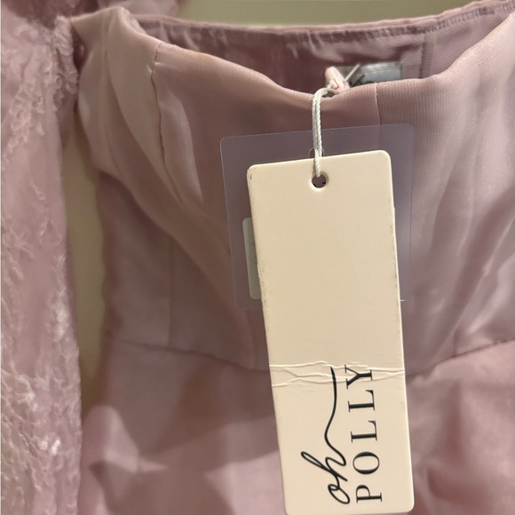 Oh Polly NWT CLAUDETTE Long Sleeve Tulle Skirt Mini Dress in Dusty Pink Size 4 - Picture 7 of 11
